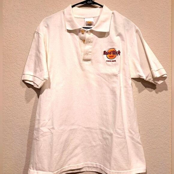 Hard Rock Cafe Other - Vintage Hard Rock Cafe Costa Maya Mexico White Polo Shirt Embroidered Logo sz XL